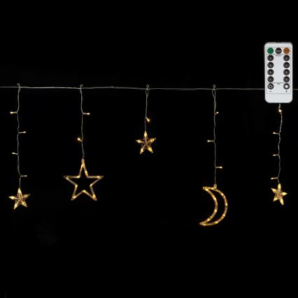 Aigostar - LED Catena da esterno 120xLED/6W/230V/8 funzioni 3x0,6m IP44 bianco caldo + telecomando