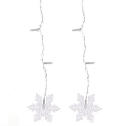 Aigostar - Catena luminosa natalizia LED da esterno 120 LED/8 funzioni 3 x 0,7 m IP44 bianco caldo + telecomando