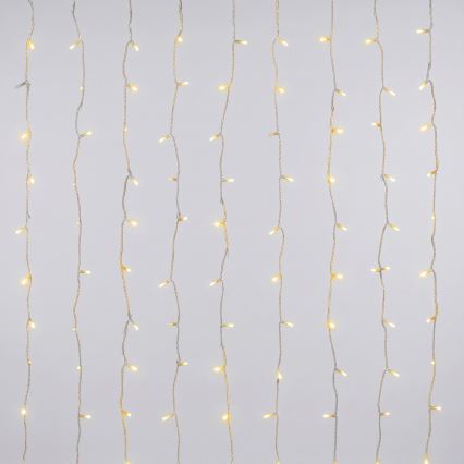 Aigostar - LED Catena luminosa natalizia da esterno 192xLED/8 funzioni 3xAA 4,5x1,2m IP44 bianco caldo