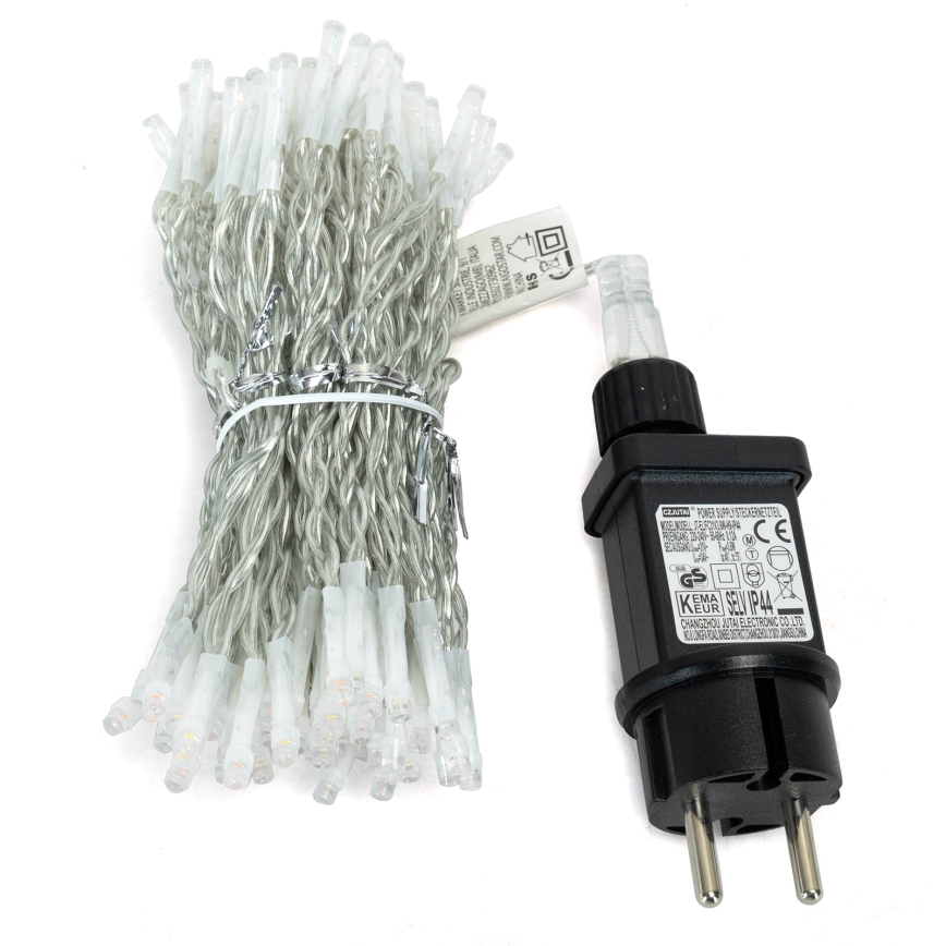 Aigostar - Catena luminosa LED per esterni 300 LED/8 funzioni 3x1m IP44 bianco caldo + telecomando