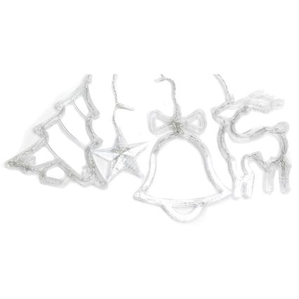 Aigostar - Catena luminosa natalizia LED da esterno 120xLED/8 funzioni 3x0,6m IP44 bianco freddo + telecomando