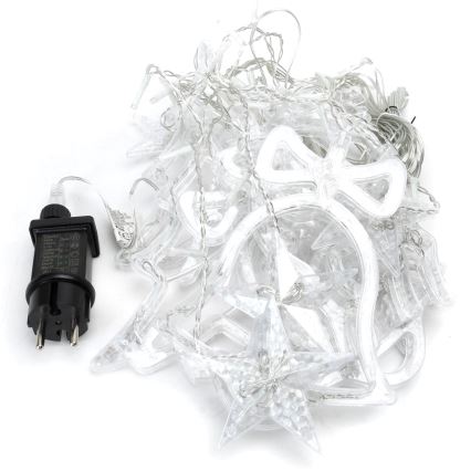 Aigostar - Catena luminosa natalizia LED da esterno 120xLED/8 funzioni 3x0,6m IP44 bianco freddo + telecomando