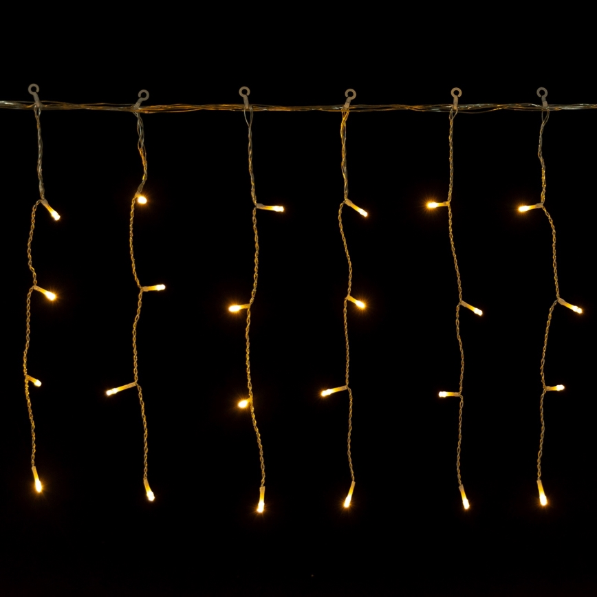 Aigostar - Catena luminosa natalizia LED da esterno 200 LED, 8 funzioni, 10 x 0,4 m, IP44, bianco caldo