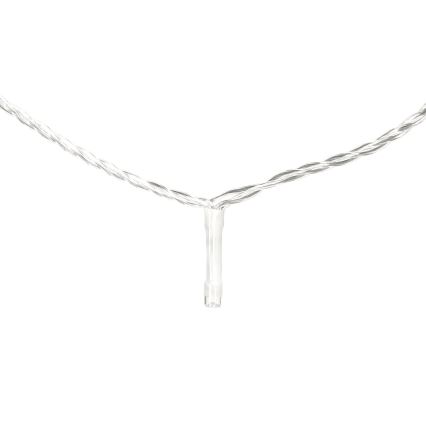 Aigostar - Catena luminosa LED per esterni, 100 LED, 8 funzioni, 13 m, IP44, bianco freddo