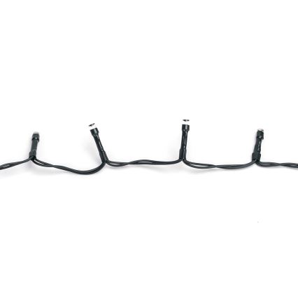 Aigostar - Catena luminosa a LED per esterni, 100 LED, 8 funzioni, alimentazione 3x AA, 5,3 m, IP44, bianco freddo