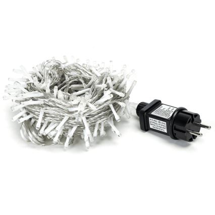 Aigostar - Catena luminosa LED per esterni, 200 LED, 8 modalità, 23 m, IP44, bianco freddo