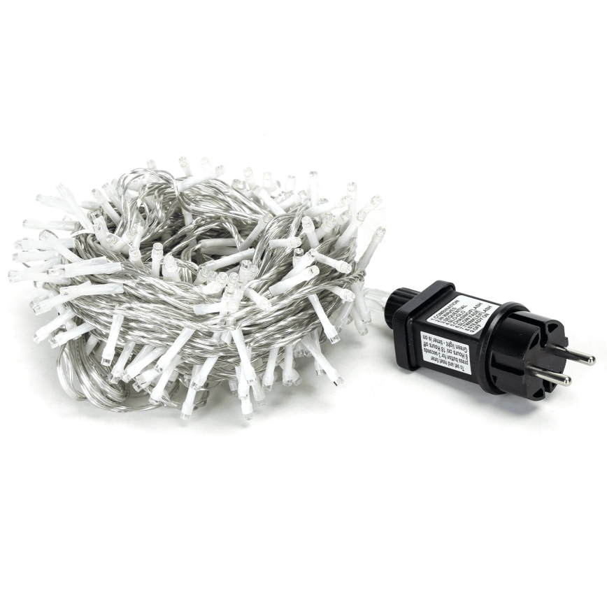Aigostar - Catena luminosa LED per esterni, 200 LED, 8 modalità, 23 m, IP44, bianco freddo