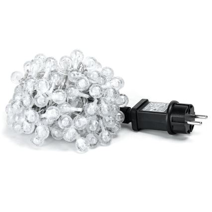 Aigostar - Catena luminosa LED per esterni 50 LED, 8 funzioni, 8 m, IP44, bianco freddo