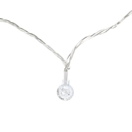 Aigostar - Catena luminosa LED per esterni 50 LED, 8 funzioni, 8 m, IP44, bianco freddo