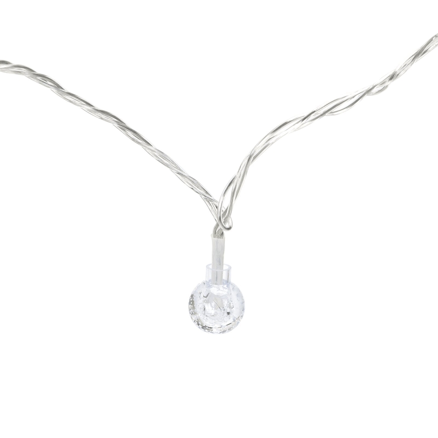 Aigostar - Catena luminosa LED per esterni 50 LED, 8 funzioni, 8 m, IP44, bianco freddo