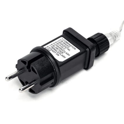 Aigostar - Catena luminosa LED per esterni 50 LED, 8 funzioni, 8 m, IP44, bianco freddo