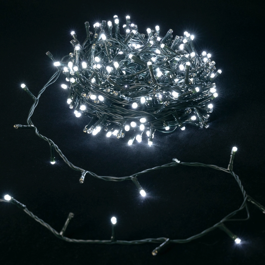 Aigostar - Catena luminosa LED per esterni 500 LED/8 funzioni, 53 m, IP44, bianco freddo