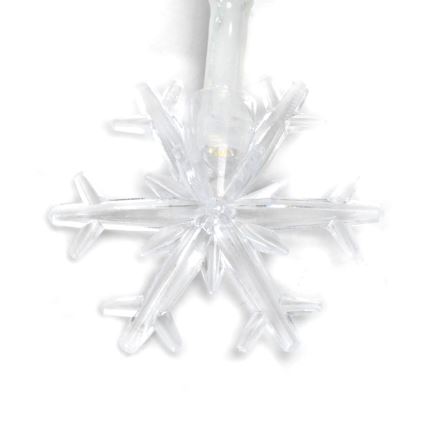 Aigostar - Catena luminosa LED per Natale 10xLED/3xAA 1,5m bianco caldo fiocchi di neve