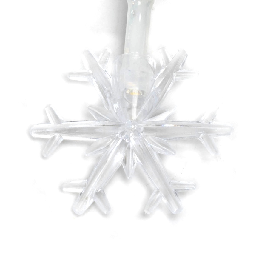 Aigostar - Catena luminosa LED per Natale 10xLED/3xAA 1,5m bianco caldo fiocchi di neve
