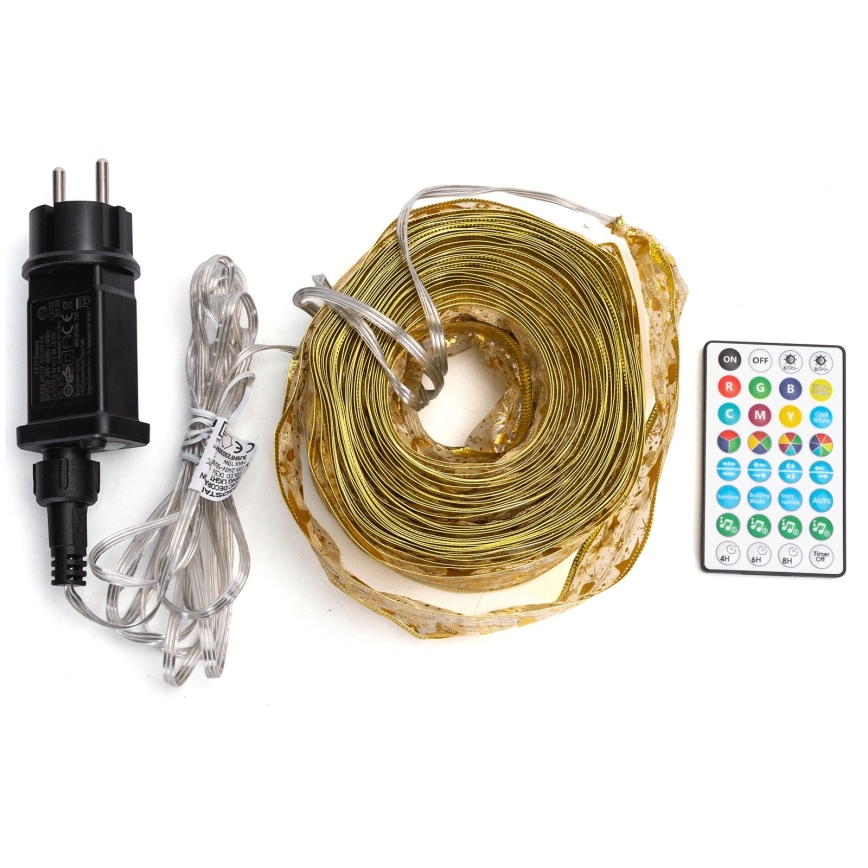 Aigostar - Catena luminosa LED RGBICW intelligente per esterni MESH 100 LED 10 m IP44 + telecomando