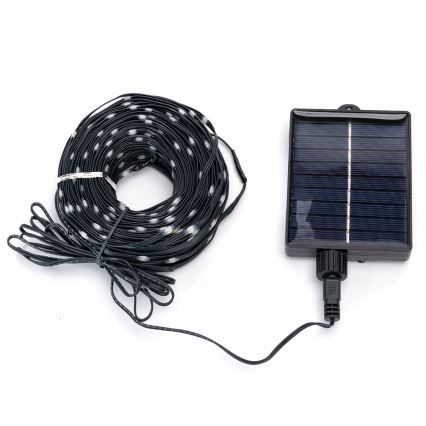 Aigostar - Catena luminosa LED solare natalizia 500xLED/8 funzioni 52m IP65 bianco freddo 1200 mAh
