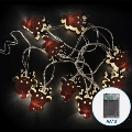 Aigostar - Catena luminosa natalizia a LED 20 LED/3x AA 3 m bianco caldo con renna
