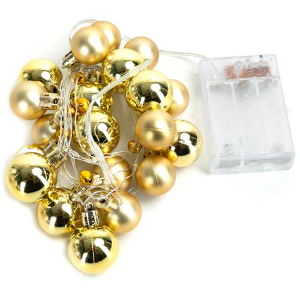 Aigostar - Catena luminosa a LED per Natale, 20 LED / 3xAA, 2 m, bianco caldo