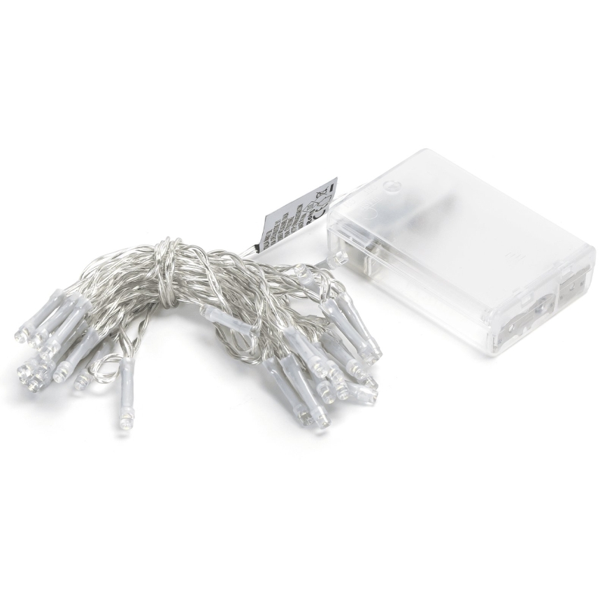 Aigostar - Catena luminosa natalizia a LED 30xLED/3xAA 3,3m bianco caldo