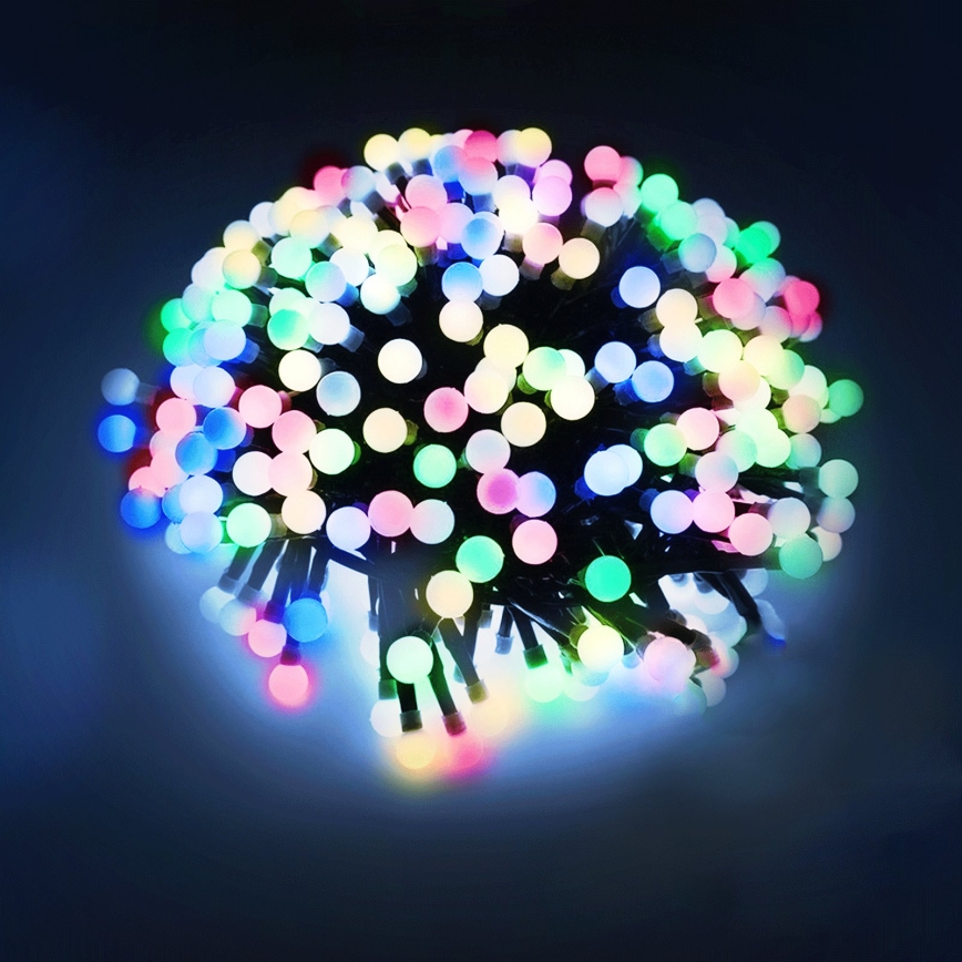 Aigostar - Catena luminosa natalizia a LED da esterno 50xLED/8 funzioni 3xAA 5,3 m IP44 multicolore