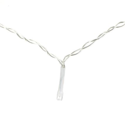 Aigostar - Catena luminosa natalizia a LED per esterni, 200 LED/8 funzioni, 3xAA, 5x2 m, IP44, bianco caldo