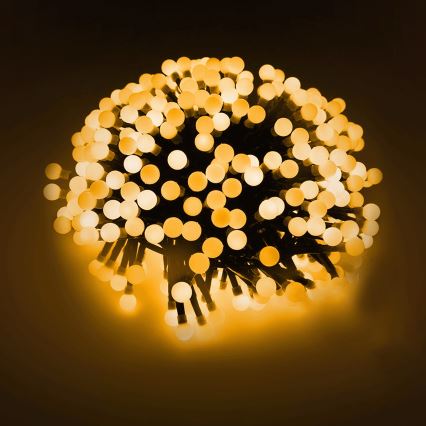 Aigostar - Catena luminosa natalizia a LED per esterni 25xLED/8 funzioni 3xAA 2,8m IP44 bianco caldo