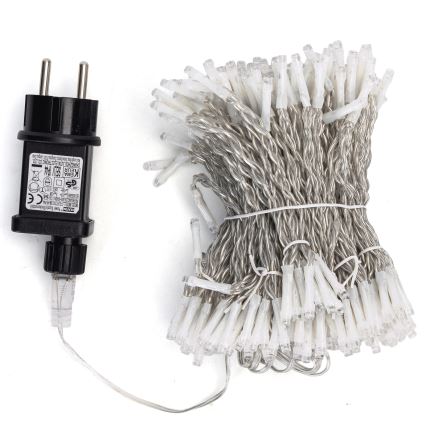 Aigostar - Catena luminosa natalizia LED da esterno 288 LED/8 funzioni 1,5x1,8 m IP44 bianco freddo