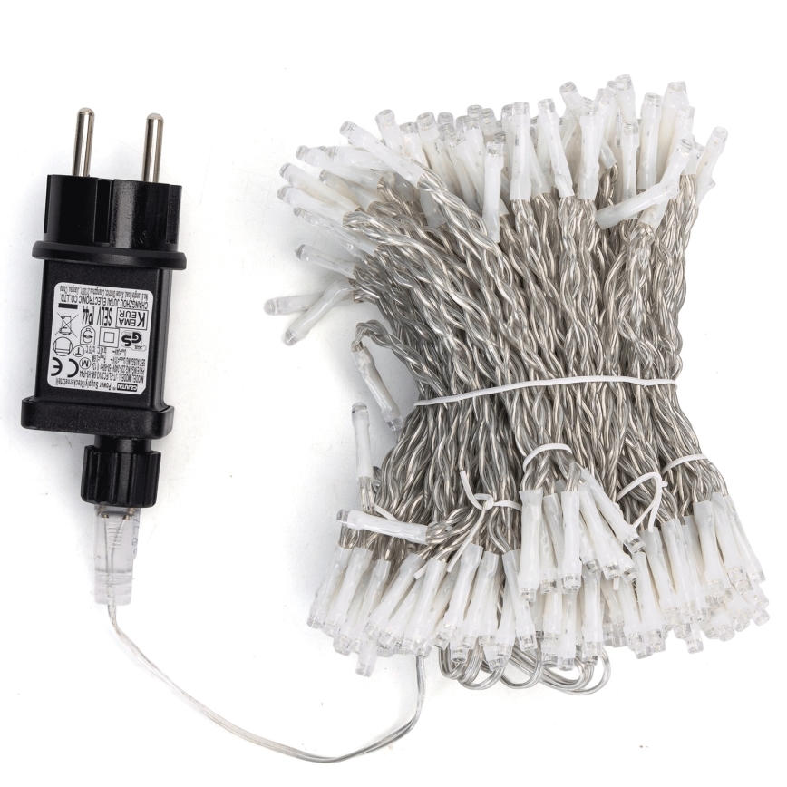 Aigostar - Catena luminosa natalizia LED da esterno 288 LED/8 funzioni 1,5x1,8 m IP44 bianco freddo