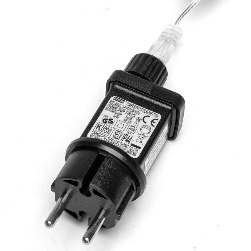 Aigostar - Catena luminosa natalizia a LED per esterni 50 LED/8 funzioni 8 m IP44 bianco caldo