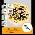Aigostar - Catena luminosa natalizia a LED per esterni, 50 LED, 8 funzioni, 8 m, IP44, bianco caldo
