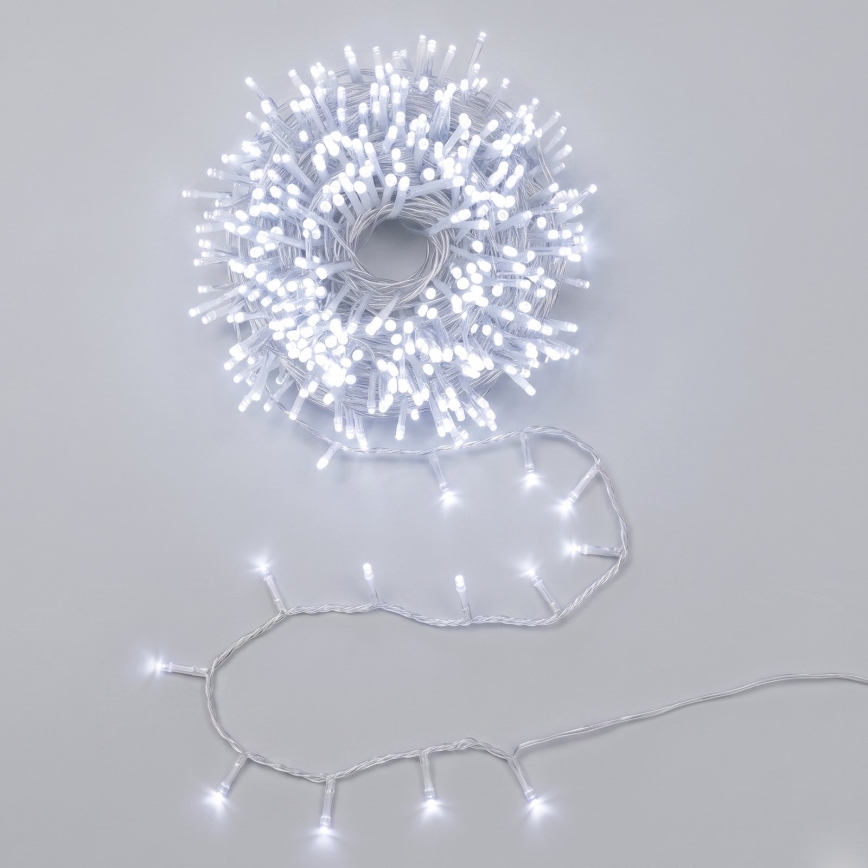 Aigostar - Catena luminosa natalizia da esterno 100xLED/8 funzioni 5,3m IP44 bianco freddo