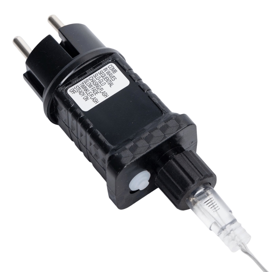 Aigostar - Catena luminosa natalizia da esterno 100xLED/8 funzioni 5,3m IP44 bianco freddo
