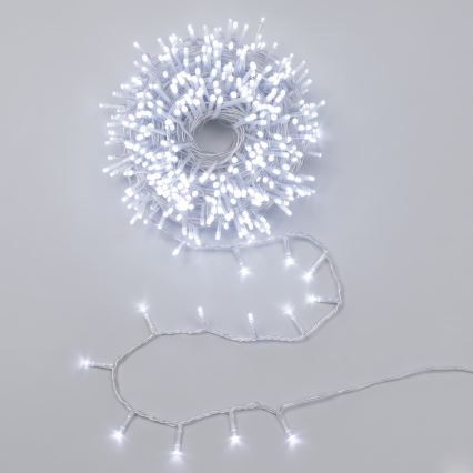 Aigostar - Catena luminosa natalizia da esterno 300 LED/8 funzioni 18 m IP44 bianco freddo