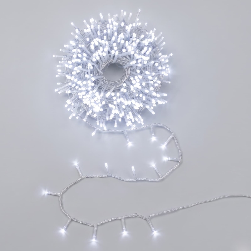Aigostar - Catena luminosa natalizia da esterno 300 LED/8 funzioni 18 m IP44 bianco freddo