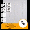 Aigostar - Catena luminosa natalizia da esterno a LED, 156 LED/8 funzioni, 4,2 x 1,2 m, IP44, bianco caldo
