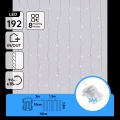 Aigostar - Catena luminosa natalizia da esterno a LED 192xLED/8 funzioni 3xAA 4,5x1,2m IP44 bianco freddo
