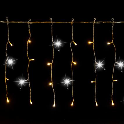 Aigostar - Catena luminosa natalizia da esterno a LED 200xLED 8x0,4m IP44 bianco caldo