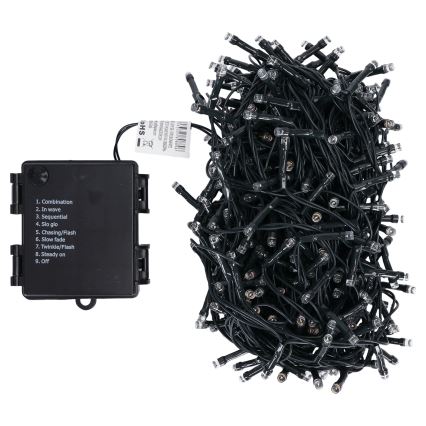 Aigostar - Catena luminosa natalizia LED da esterno 500 LED/8 funzioni 4xAA 25,3 m IP44 multicolore