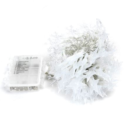 Aigostar - Catena luminosa natalizia da esterno LED RGBY 100 LED, 8 funzioni, 3x AA, 10 m, IP44, a forma di stelle