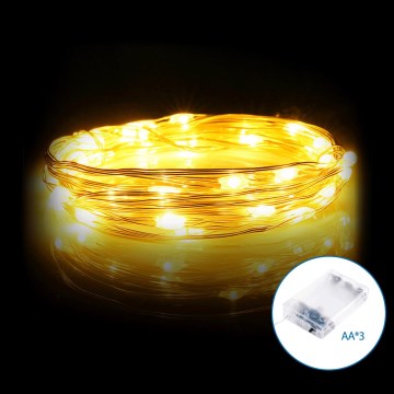 Aigostar - Catena luminosa natalizia LED 100xLED/3xAA 10,3m bianco caldo