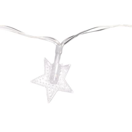 Aigostar - Catena luminosa natalizia LED da esterno 100xLED/8 funzioni 3xAA 10 m IP44 bianco freddo