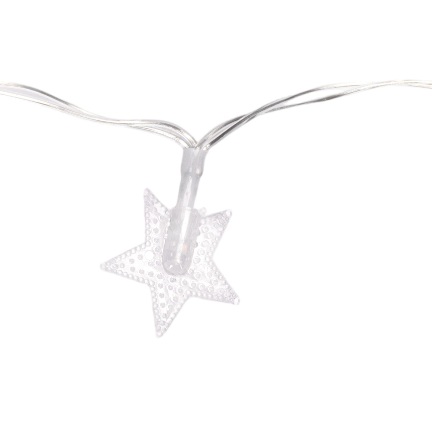 Aigostar - Catena luminosa natalizia LED da esterno 100xLED/8 funzioni 3xAA 10 m IP44 bianco freddo