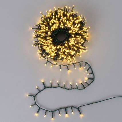 Aigostar - Catena luminosa natalizia LED da esterno 1000 LED/8 funzioni 23 m IP44 bianco caldo