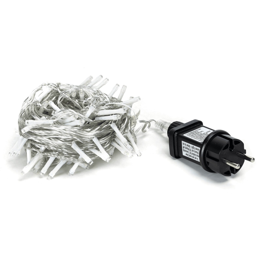 Aigostar - Catena luminosa natalizia LED da esterno 100xLED/8 funzioni 13m IP44 bianco freddo