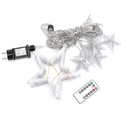 Aigostar - LED Catena luminosa da esterno 120xLED/8 funzioni 3x0,6 m IP44 bianco caldo + telecomando