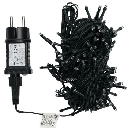 Aigostar - Catena luminosa natalizia LED da esterno, 150 LED, 8 funzioni, 18 m, IP44, bianco freddo