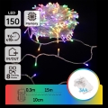 Aigostar - Catena luminosa natalizia LED da esterno 150 LED/8 funzioni 3x AA 15,3 m IP44 multicolore