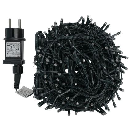 Aigostar - Catena luminosa natalizia LED da esterno 300 LED/8 funzioni 30 m IP44 bianco freddo