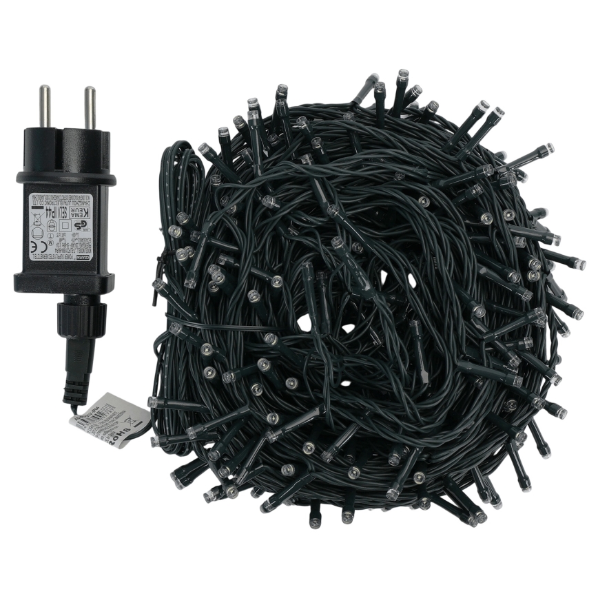 Aigostar - Catena luminosa natalizia LED da esterno 300 LED/8 funzioni 30 m IP44 bianco freddo