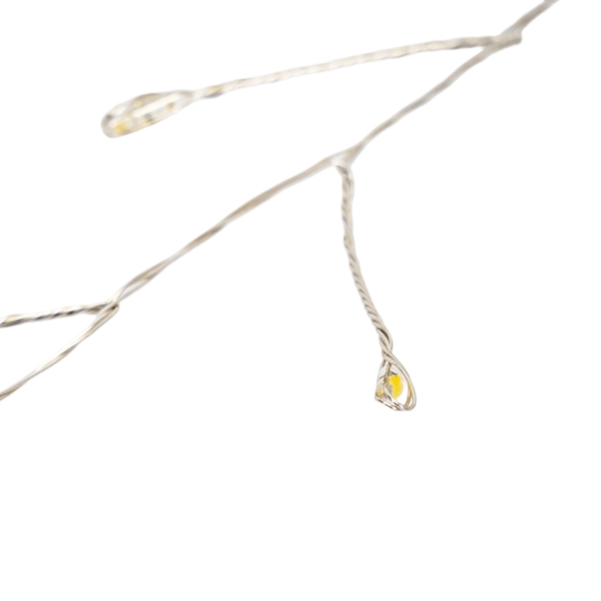 Aigostar - Catena luminosa natalizia LED da esterno 300 LED/8 funzioni 3xAA 9,3m IP44 bianco caldo